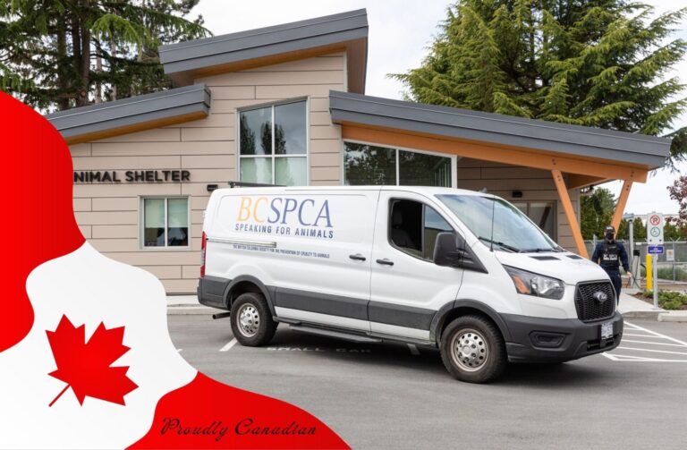 proudly Canadian bc spca van