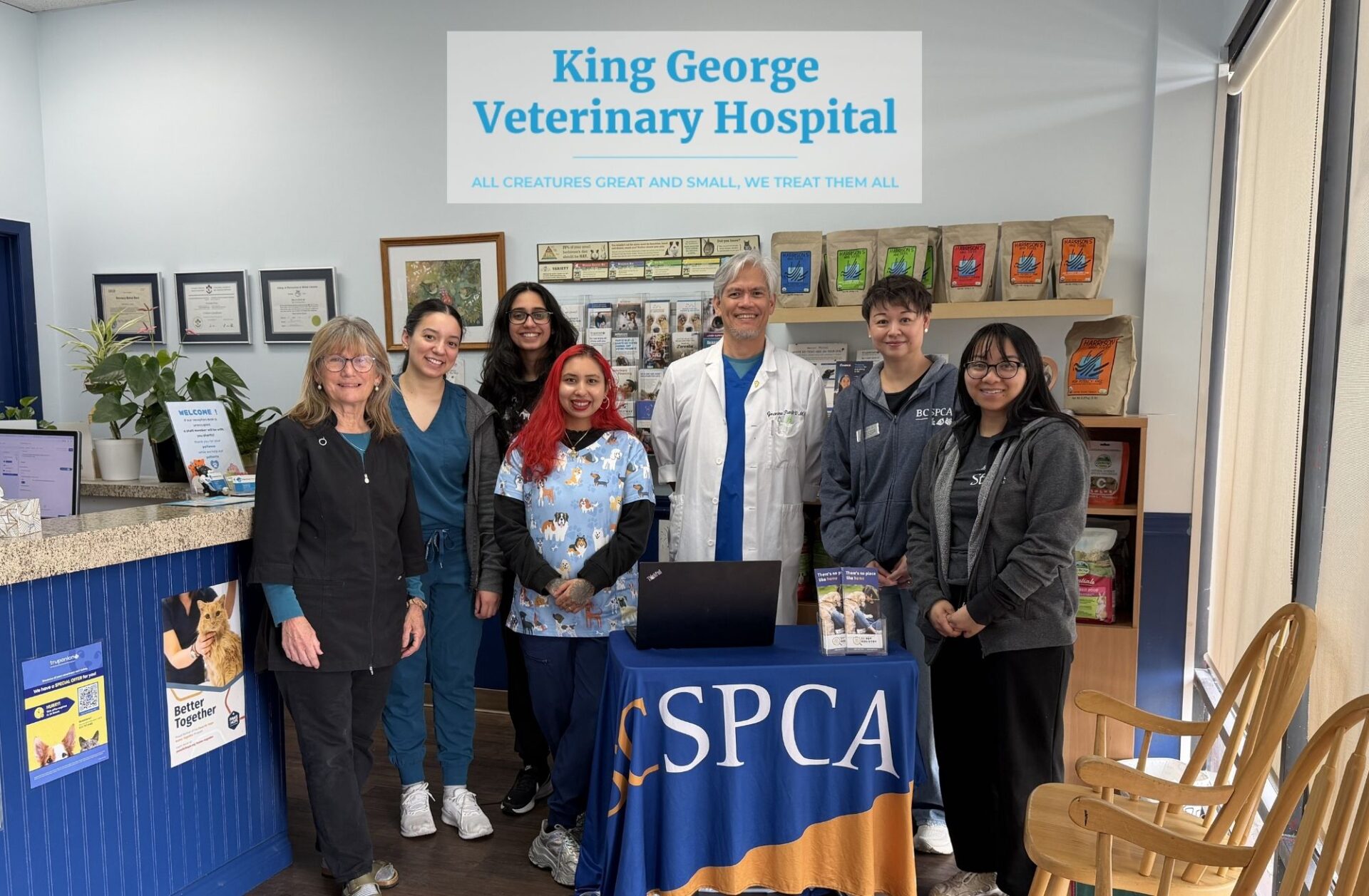 BC SPCA Surrey and King George Vet team photo